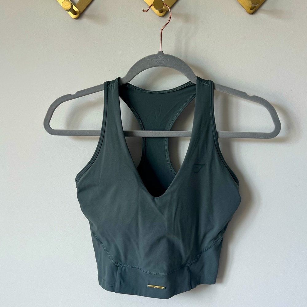 Gymshark x Whitney Simmons v3 Crop Tank in Eucalyptus